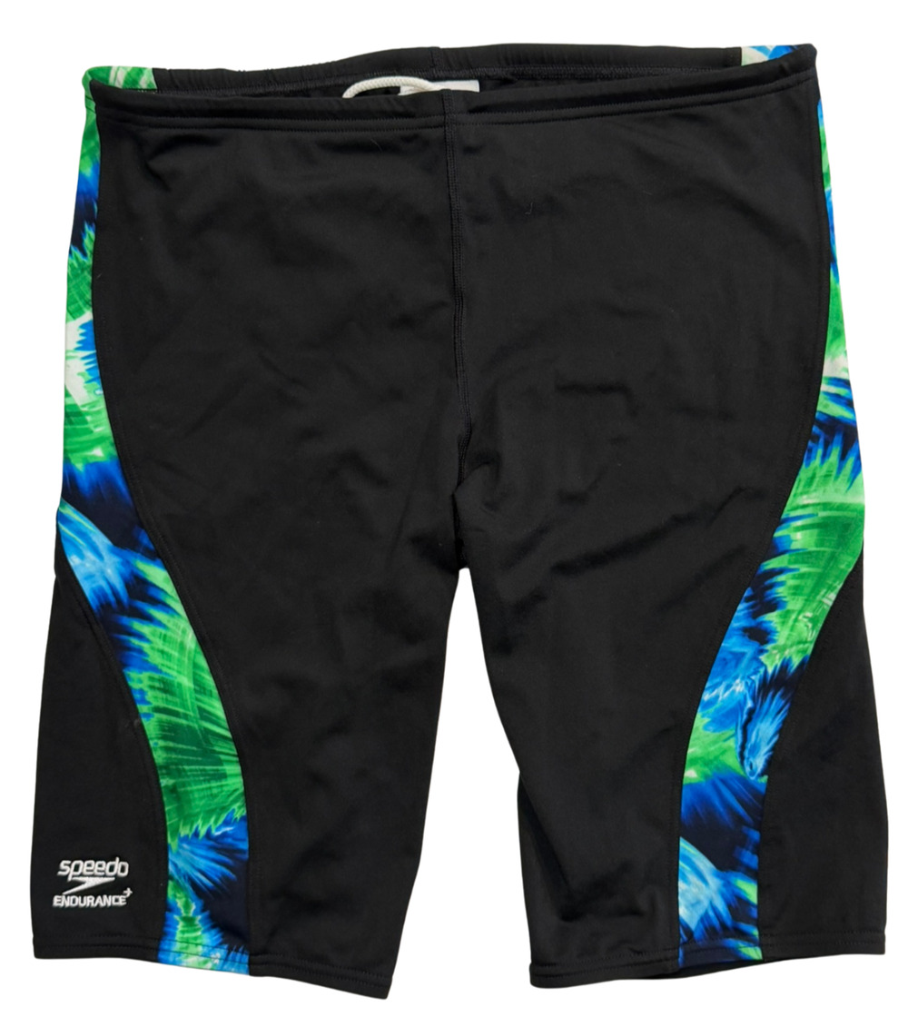 Speedo Endurance+ Jammers Swim Trunks Sz 34 Vortex Maze Performance Training